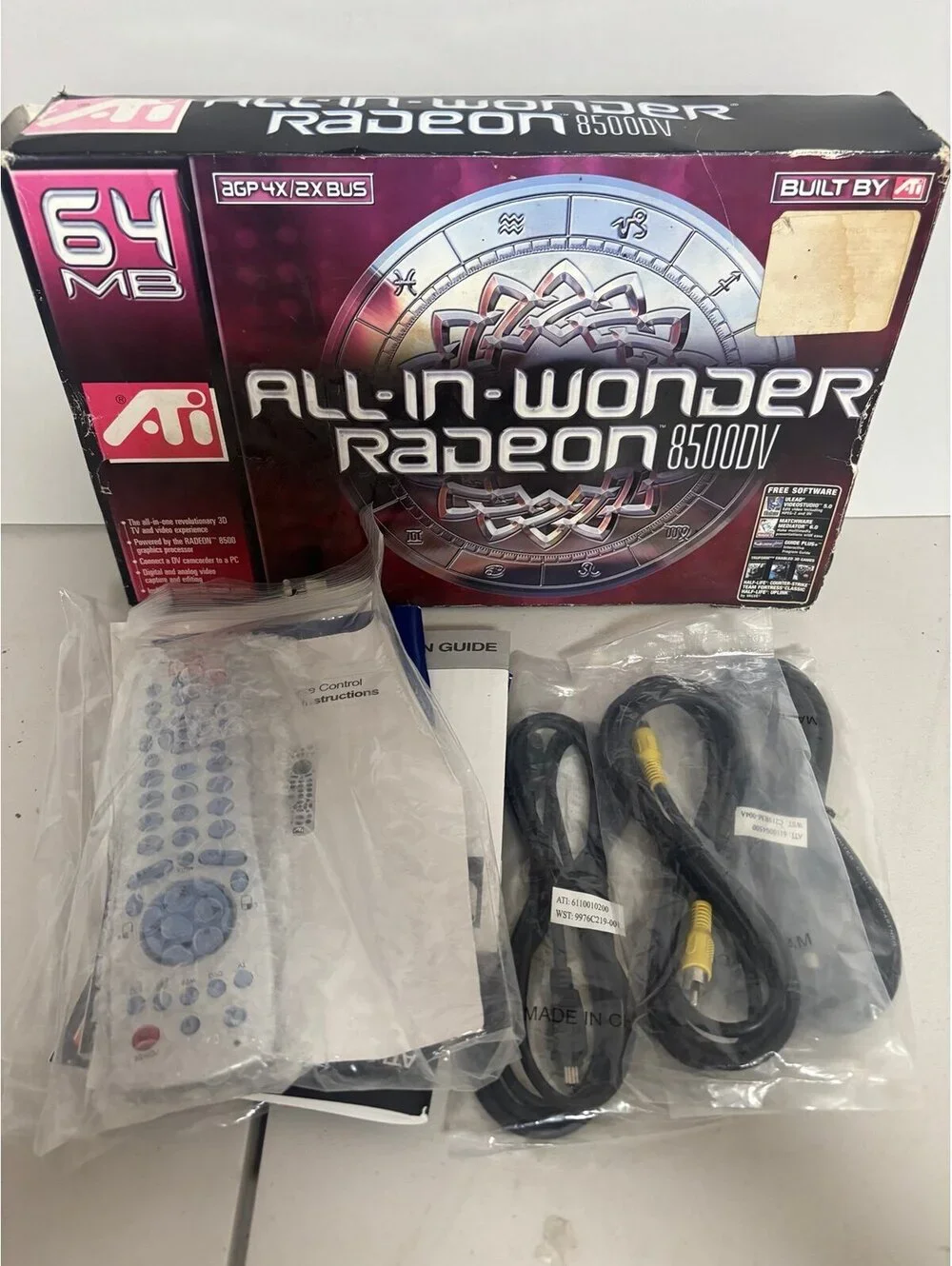 ATI Radeon All in Wonder 8500 DV  kit with original retail box - READ BIO